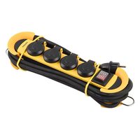 Prelungitor cu 4 prize cu capac, IP44, exterior, lungime 5 m