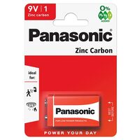 Baterie 9 V, Panasonic Zinc-carbon, 6LF22