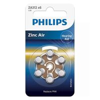 Set 6 Baterii auditive zinc aer Philips ZA312