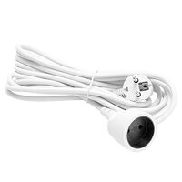 Cordon prelungitor cu cupla si fisa 3X1.5 mm, lungime 3 m, Alb, IP20