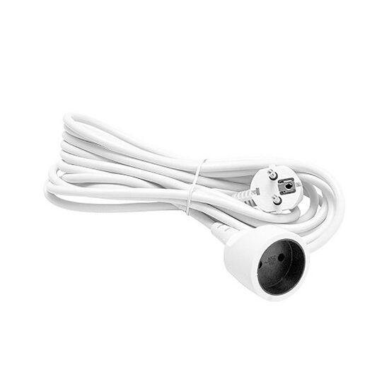 Cordon prelungitor cu cupla si fisa 3X1.5 mm, lungime 3 m, Alb, IP20