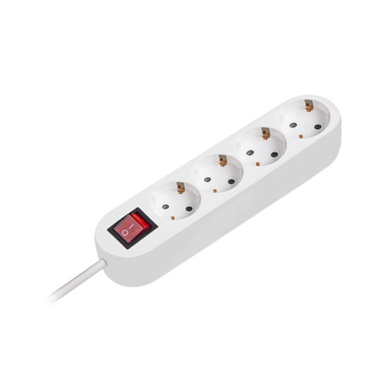 Prelungitor 3X1.5mm, 4 prize, 10m, intrerupator