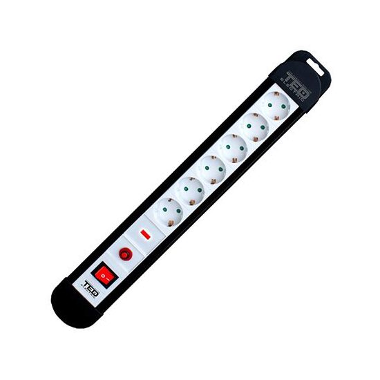 Prelungitor 3X1.5mm, 6 prize, 5m, intrerupator