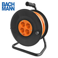 Prelungitor electric pe tambur 3X2.5mm, lungime 25m, 4 prize Schuko, Suport metal