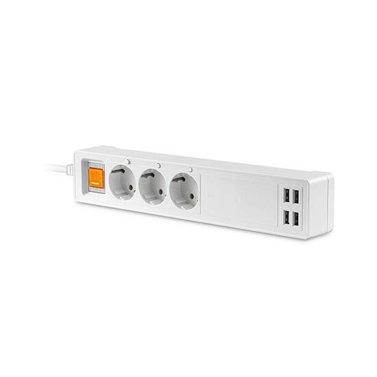 Prelungitor Smart 3 prize, 4xUSB, intrerupator, 3680W, control Wi-Fi, lungime 1.8 m