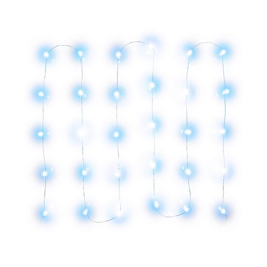 Instalatie luminoasa 30 mini led, Alb rece, lungime 3 m, IP20, baterie 2xAA