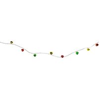 Instalatie luminoasa 10 led-uri, Clopotei metalici, Alb cald, lungime 1 m, IP20, baterie 2xAA