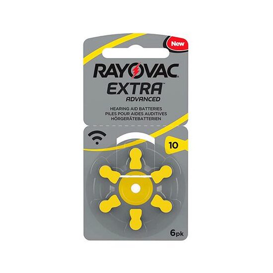 Set 6 Baterii auditive zinc aer Rayovac, marimea 10