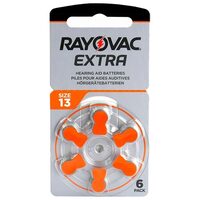 Set 6 Baterii auditive zinc aer Rayovac, marimea 13