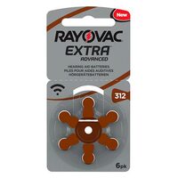 Set 6 Baterii auditive zinc aer Rayovac, marimea 312