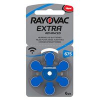 Set 6 Baterii auditive zinc aer Rayovac, marimea 675