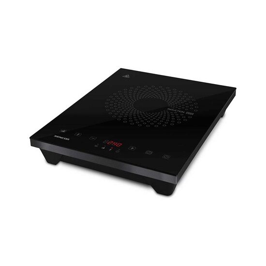 Plita cu inductie 2000 W, 1 arzator, diametru 12-26 cm, Temporizator oprire, 300×380×65 mm