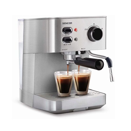 Espressor manual, Anti-picurare, Incalzire rapida, Cappuccino, duza abur, rezervor 1.5L, 15 Bar, 1000W