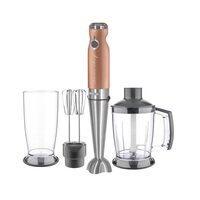Blender de mana Brown 4 IN 1, putere 1200W, 2 viteze, cutite inox