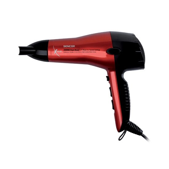Uscator de par 2000 W, 3 trepte de temperatura, 2 viteze, Rosu