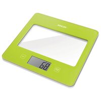 Cantar de bucatarie sticla securizata, Verde, Ecran LCD, 1g-5kg, 1x 3V baterie litiu CR 2032