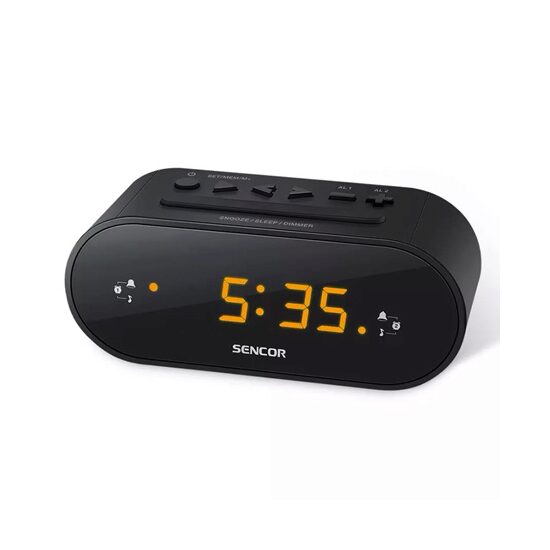 Radio FM cu ceas desteptator, LCD, Funcţie de reglare a luminii, 10 posturi memorate