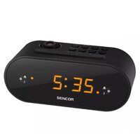 Radio FM cu ceas desteptator si proiectie, LCD, Deşteptător cu buzzer sau radio, Funcţie de amânare a alarmei, Negru