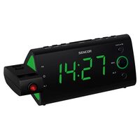 Radio FM cu ceas desteptator si proiectie, Alarmă cu sonerie sau radio, Afișare An/Lună/Data, Temperatura interioară
