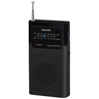 Mini radio portabil AM/FM, Antena telescopica, 2xAAA, Negru