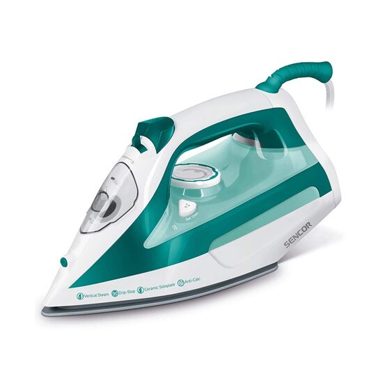 Fier de calcat, talpa ceramica, 2600 W, Abur, functie auto-curatare, capacitate rezervor apa 470ml