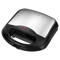 Sandwich maker Inox 700W, Corp și maner izolate termic, Negru