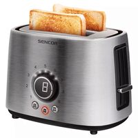 Prajitor de paine Inox, cu 9 niveluri de rumenire, 2 felii, 1000 W