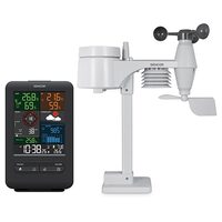 Statie meteo profesionala WiFi, Prognoza meteo, temperatura, umiditate, viteza si directia vantului, pluviometru, barometru, 118x192.5x21 mm