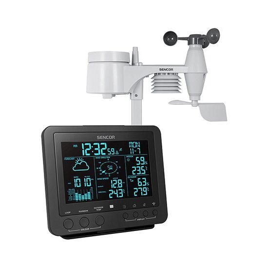 Statie meteo profesionala WiFi, Prognoza meteo, temperatura, umiditate, viteza si directia vantului, pluviometru, barometru, 136x168x24.5 mm