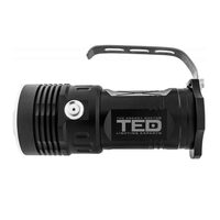 Lanterna de mana cu acumulator, 10W,  Aluminiu, Li-Ion, IP65, micro USB, IP 65