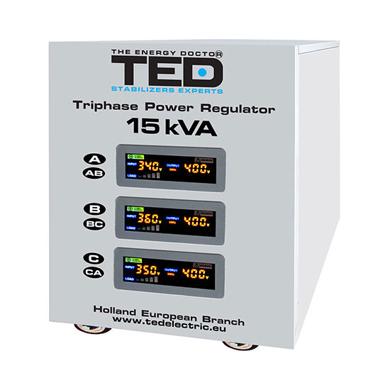 Stabilizator automat de tensiune, trifazat 15KVA/12000W