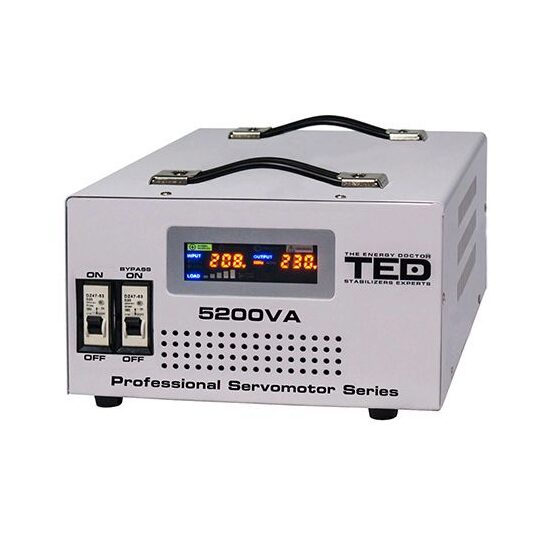 Stabilizator automat de tensiune cu servomotor 5000VA/3000W, 140-260 VAC, sinus pur