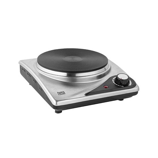 Plita electrica portabila 1500 W, Inox, 1 arzator, diametru 20 cm, 235x90x265 mm