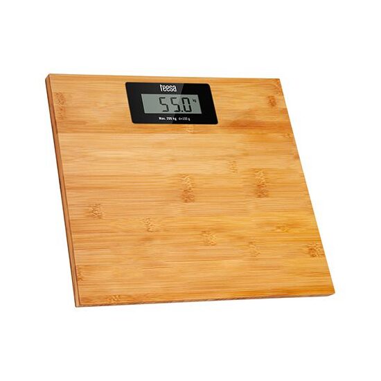 Cantar de baie Bambus LCD, max 200 Kg, Maro, 1 x CR2032