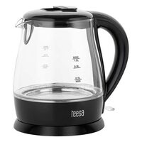 Fierbator electric cordless, Capacitate 1 l, putere 1630 W, cana gradata, Negru