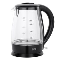 Fierbator electric cordless, Teesa 1.7 l, putere 2200 W, cana gradata, Baza pivotanta 360 grade, filtru anti-calcar