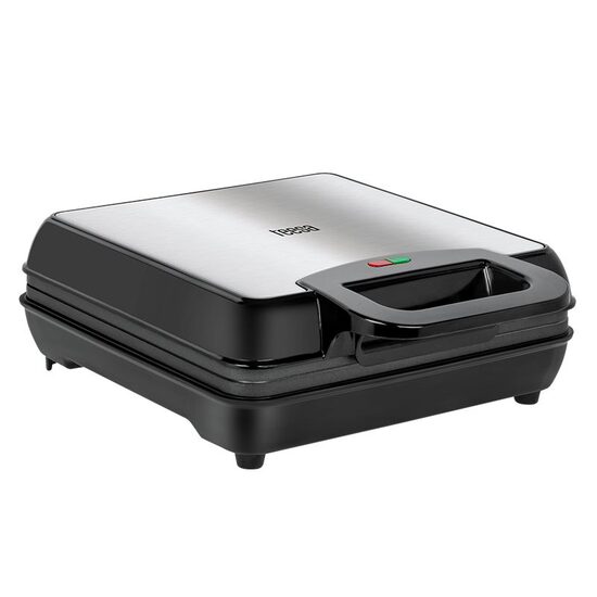 Aparat pentru 4 Wafe, Teesa 1100 W, Termostat, Placi neaderente, placa 239 x 239 mm
