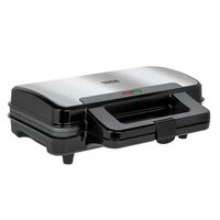 Aparat pentru 2 Wafe, Teesa 1000 W, Termostat, Placi neaderente, placa 285 x 152 mm