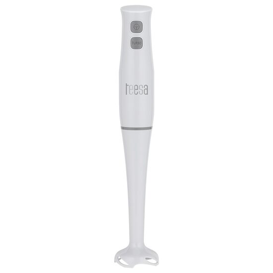 Blender de mana, Alb, Teesa 400W, 2 moduri de viteze, Lame oțel inoxidabil