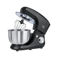 Mixer cu bol Teesa 1400 W, 6 viteze, Mecanism de înclinare automata, Funcția de impuls, Negru