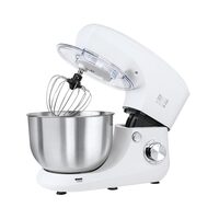 Mixer cu bol Teesa 1400 W, 6 viteze, Mecanism de înclinare automata, Funcția de impuls, Alb