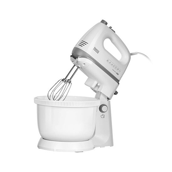 Mixer cu bol rotativ 3.4 l, White 400 W, 5 trepte de viteza, functie turbo