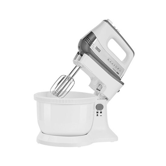 Mixer cu bol rotativ 3.4 l, Grey 500 W, 5 trepte de viteza, functie turbo