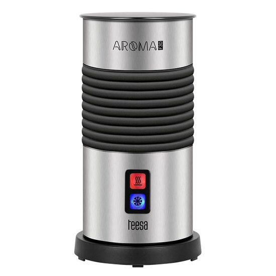 Aparat spuma lapte 2 in 1 pentru cafea tip Milk Frother, 600 ml, 550W, spuma calda/rece latte, cappuccino, macchiato, frappe, Inox