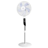 Ventilator cu picior si telecomanda, Teesa 3 viteze, Timer, Alb, 50 W, Miscare de oscilatie, Inaltime reglabila 133 cm, Diametru 44 cm