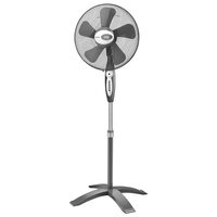 Ventilator cu picior si telecomanda, 8 viteze, Timer, Gri, 55 W, Miscare de oscilatie, Inaltime reglabila 135 cm, Diametru 42.5 cm