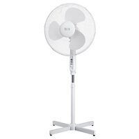 Ventilator cu picior, Teesa 3 viteze, Alb, 45 W, Miscare de oscilatie, Inaltime reglabila 123 cm, Diametru 43cm