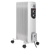 Calorifer electric 9 elementi, 3 trepte de incalzire, 2000 W, termostat reglabil