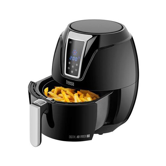 Friteuza cu aer cald, digitala, 3.2 Litri, 1400W, 7 Programe, Timer, Negru