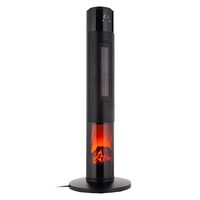 Aeroterma turn, afisaj led, 1000 W / 2000 W, 850x140x140 mm, Negru
